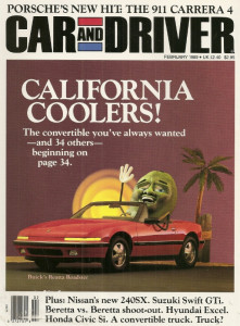 CAR & DRIVER 1989 FEB - REATTA, M30,Z1,CARRERA 4,SENNA